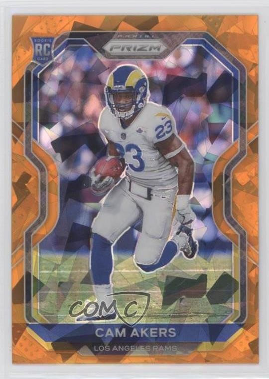 2020 Panini Prizm Rookie Orange Ice Prizm Cam Akers #376 5z0