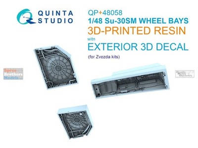 QTSQP48058R 1:48 Quinta Studio - Su-30SM Flanker Wheel Bay Set (ZVE kit)