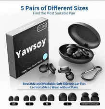 Ear Plugs for Sleeping Noise Cancelling,Yawsoy 2 Pair Silicone Reusable Ear..246