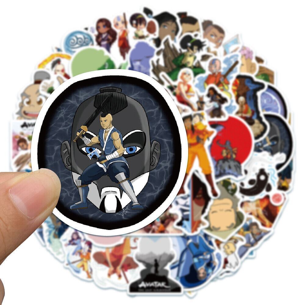 10/25/50/100PCS Avatar The Last Airbender Stickers Anime Cartoon Sticker  Funny Waterproof DIY Luggage Laptop Skateboard Kids Toy