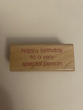 Inkadinkado 95857 Happy Birthday Wood Mounted Rubber Stamp RS5