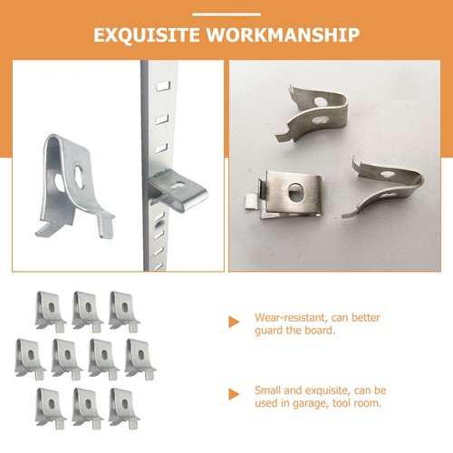 2er Set Edelstahl Trennwandwinkel Metall Regalträger Clips - Bild 7 von 9