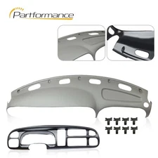 ABS Dash Bezel & Dashboard Cover Overlay W/clips Fit For 1998-2002 Dodge Ram 