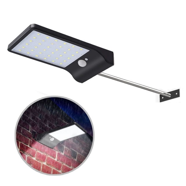 36 Led 4 Modes Street Solar Power Lights Wall Pole Outdoor Solar Gutter Lights Wall Sconces With Mounting Pole 36 Led Outdoor Motion