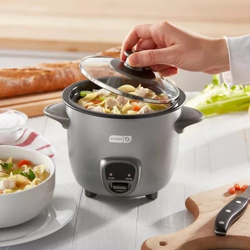 Dash 2-Cup Electric Mini Rice Cooker Graphite Small Rice Maker - Picture 2 of 7