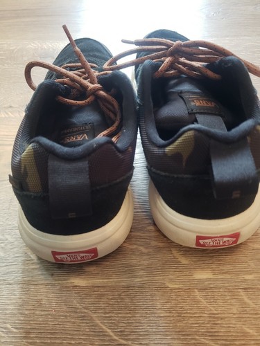 Vans UltraRange Black Dachshund Camo Mens 7.5 Skate Shoes Brown White - 第 5/7 張圖片