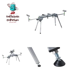 Universal Heavy-Duty Folding Miter Saw Stand with Quick-Release Mounting Brac...