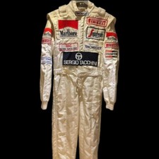 Tuta da corsa Ayrton Senna 1984 promozionale toleman toppe ricamate in tutte le taglie