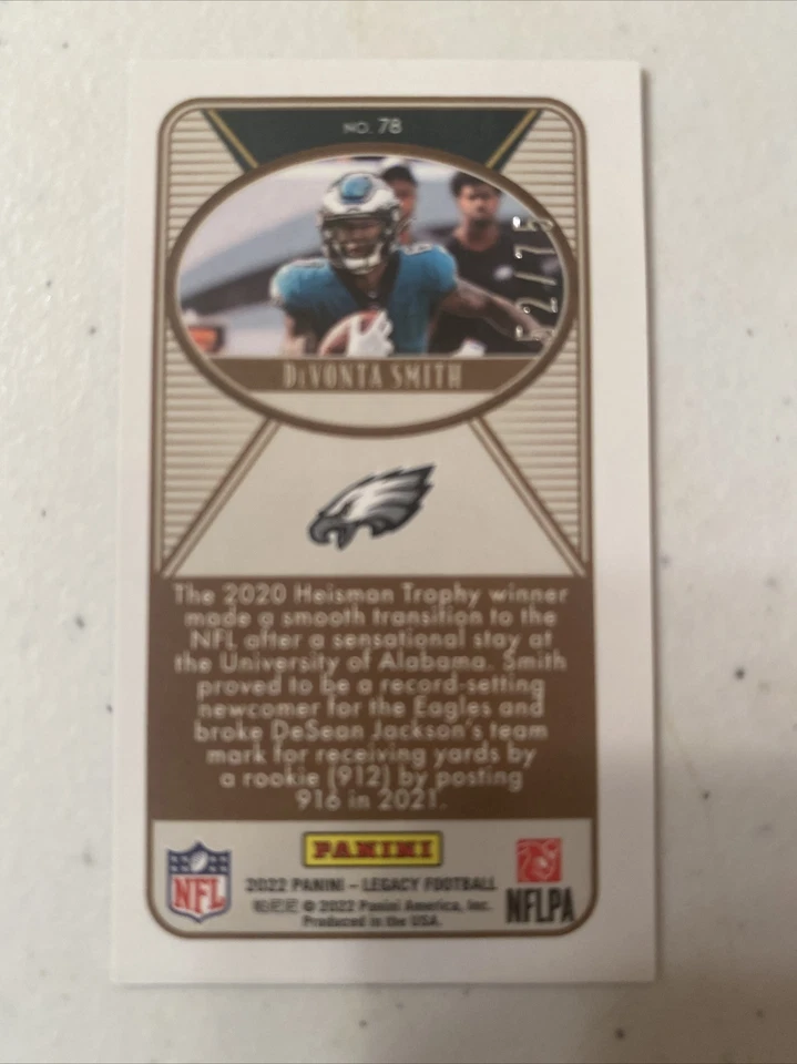 2022 Panini Legacy DeVonta Smith Mini Holo 52/75 SP #78 Philadelphia Eagles🔥 - Image 2 of 3