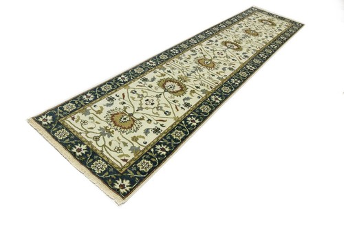 Handmade Osh Chobi Peshawar Floral Runner Rug Oriental Hallway Carpet 3X13 ft - Picture 3 of 18
