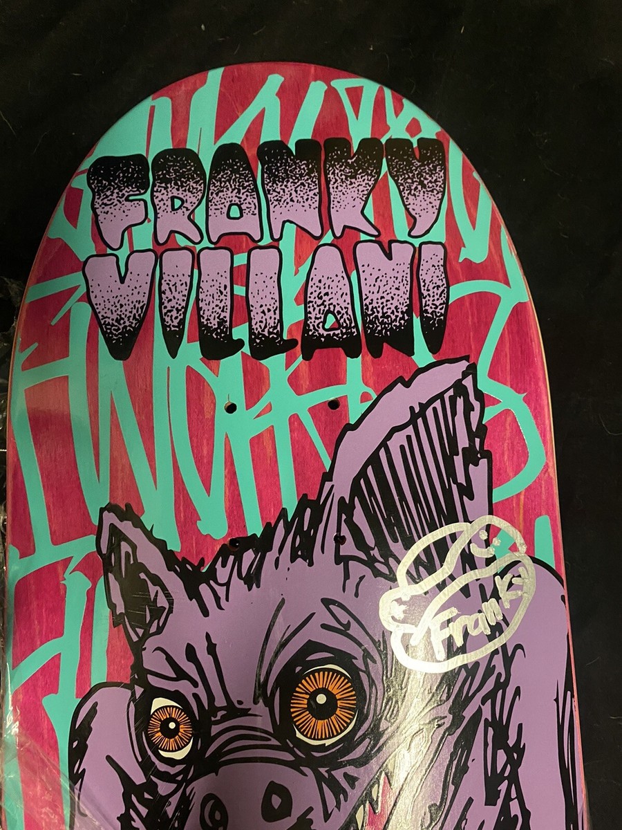 RARE SIGNED Franky Villani Bat Primitive Skateboard Deck Egg Glows