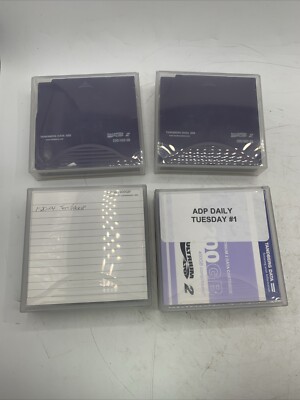 Lot Of 4 Tandberg Data 200/400GB Tape Data Storage Memory Cartridge See Pics