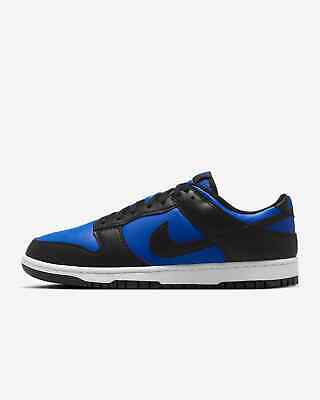 Nike Dunk Low Retro Shoes Black Hyper Royal White HF5441-401 Nike Dunk Low Retro Shoes Black Hyper Royal White HF5441-401