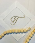 Monogrammed, White, Cocktail Napkins, Embroidered, 6 for $21.95 / 12 for $38.99