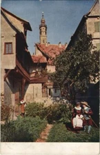Old postcard postcard Rothenburg- Hof in der Marien pharmacy GERMANY (1075969)