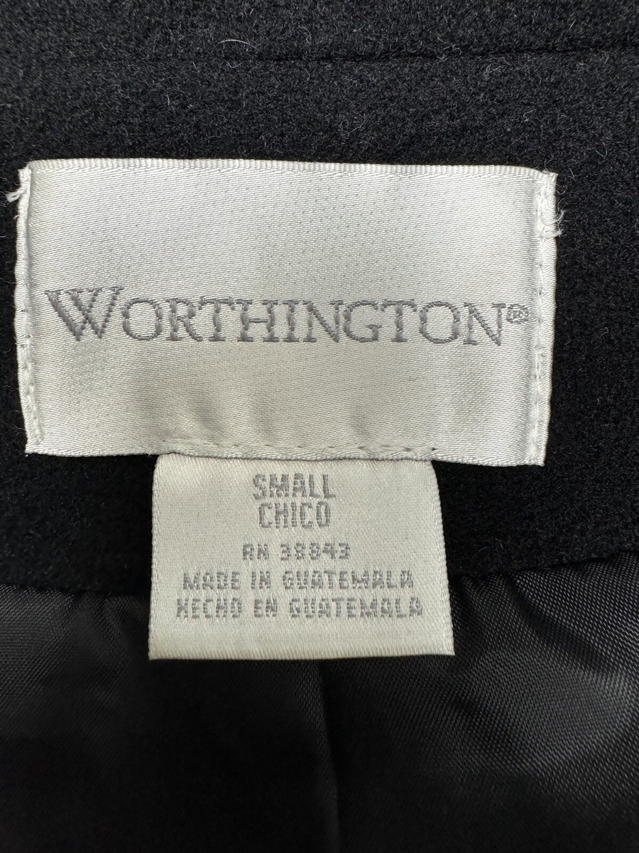 Worthington women's Coats Wool blend Single Breasted black size S