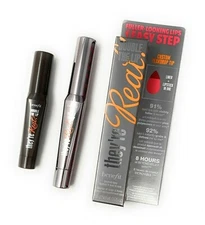 Benefit They're Real Double the Lip, Fuschia Fever, Full Size and Travel Size Se