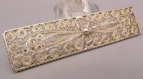 Brosche Spange Silber 800 seltenes florales filigranes Prachtstück