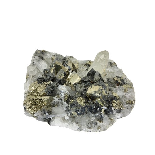 Quarzkristall, Pyrit, Cluster, Exemplar, #R-6547 - Bild 2 von 11