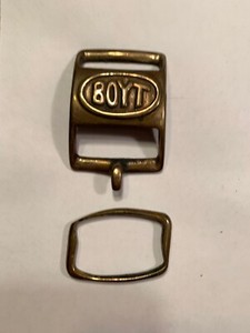 VINTAGE ANTIQUE BOYT BRASS STRAP / BELT BUCKLE CIVIL WAR ERA FREE SHIP! #4A
