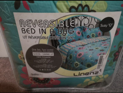 Suzy Q Queen Size Bett in einer Tasche. Wendebar. Neu