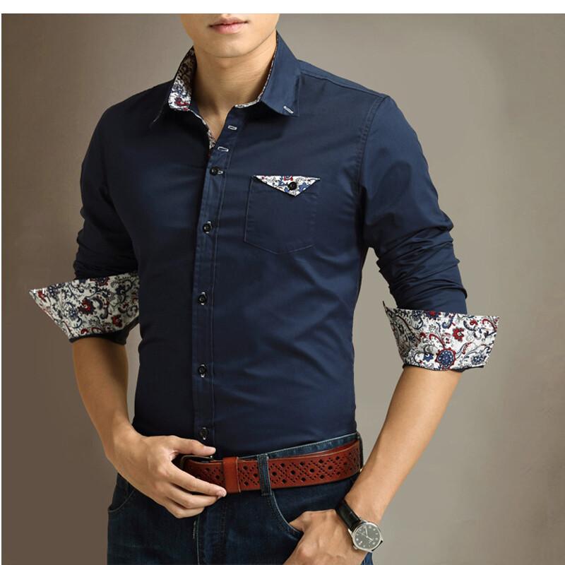 Mens Dress Shirts Long Sleeve Luxury Casual Slim Fit Business Work Camisas Shirt Mens Dress Shirts Long Sleeve Luxury Casual Slim Fit Business Work Camisas Shirt