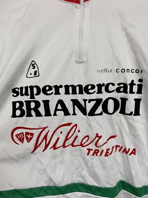 Maillot cycliste vintage Supermercati Brianzoli SANTINI - Taille 4 Maillot cycliste vintage Supermercati Brianzoli SANTINI - Taille 4