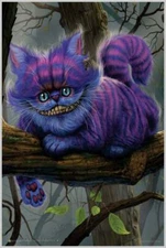 Cheshire Cat by Vincent Hie Non-Flocked Blacklight Poster 24.5 x 36.5 Laminated