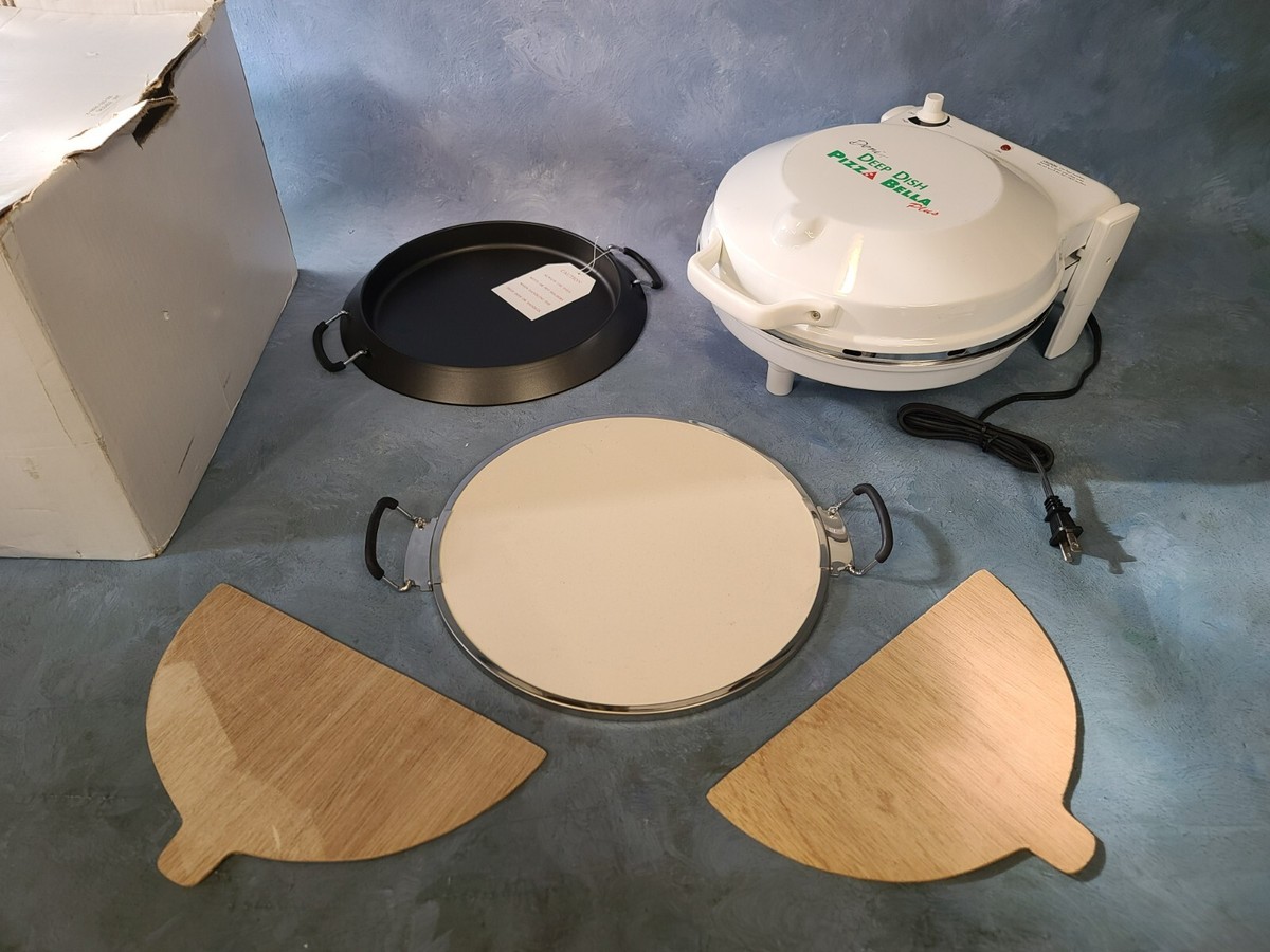 ■080201-026■美品■DENBA■フライヤー■DENBA-10F■ NEW Deni Deep Dish Pizza Bella Plus #2200 Oven With Stone & Pan 10