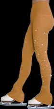 ChloeNoel Footless  Ice Skating Tights 8896 with Crystals
