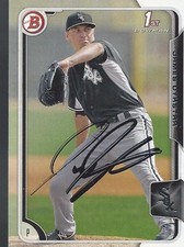 Chicago White Sox JAMES DYKSTRA Signed 2015 Bowman Card