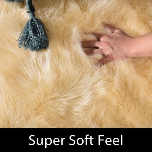 Latepis Faux Fur Sheepskin Area Rugs Soft Shaggy Carpet for Living Room Bedroom - Picture 69 of 219
