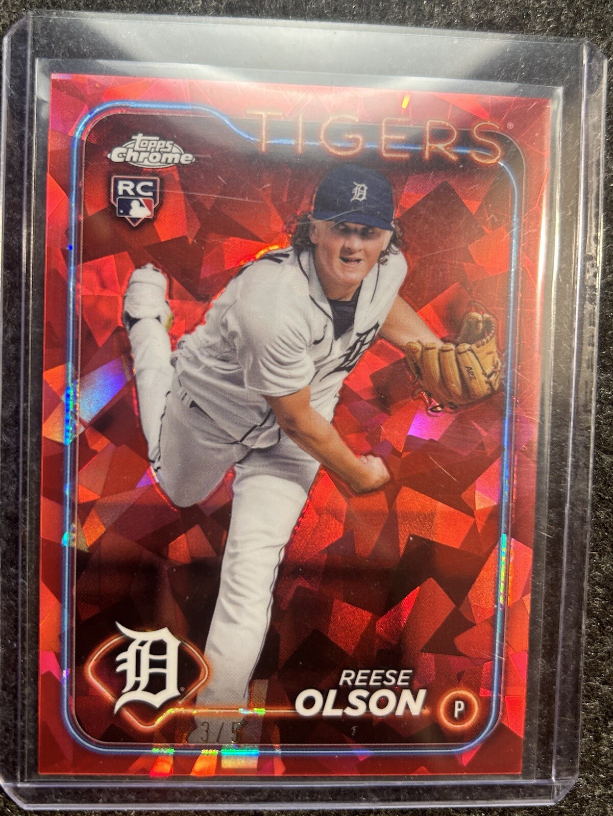 2024 Topps Chrome Sapphire - #308 Reese Olson RED SAPPHIRE 3/5 DET Tigers 💎🔥