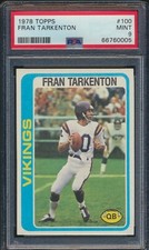 1978 Topps Fran Tarkenton #100 HOF Minnesota Vikings PSA 9 MINT DEAD CENTERED