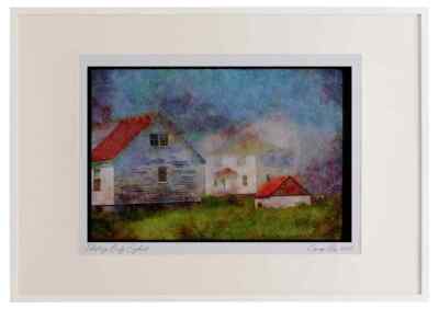 Quebec Rustic 262094 Incoming Fog Aquarell Bilderrahmen