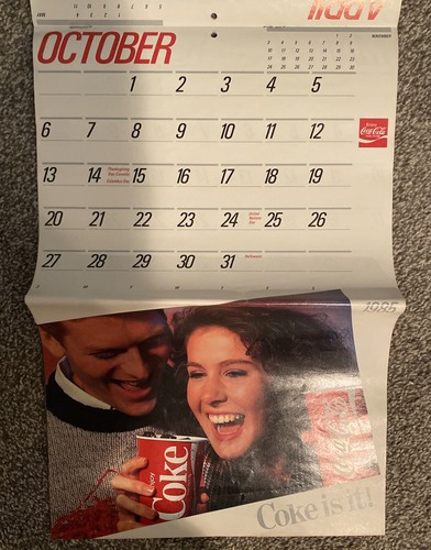 1985 Coca Cola Coke Is It! Vintage Calendar - Picture 10 of 12