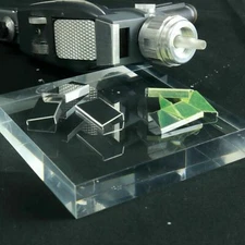 Star Trek, Phaser Lock Plate, Mirror Polished, Die Cut, Aluminum, Film Cover