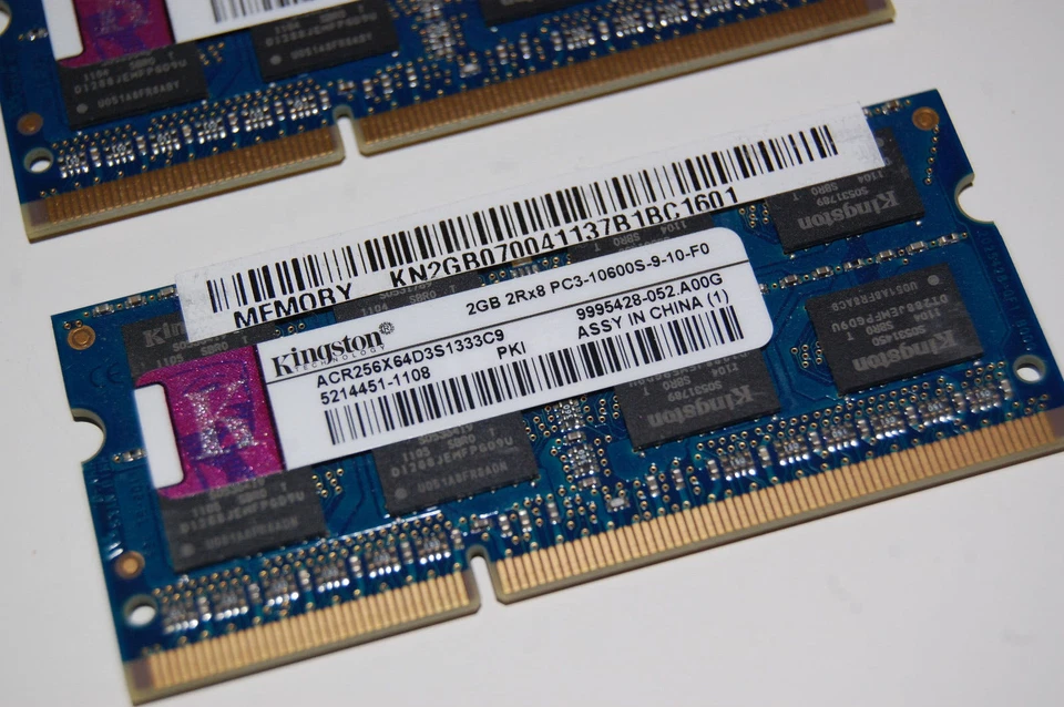 Kingston 4GB (2x2GB) 2Rx8 PC3-10600S-9-10-F0 DDR3 Memory - Image 2 of 3