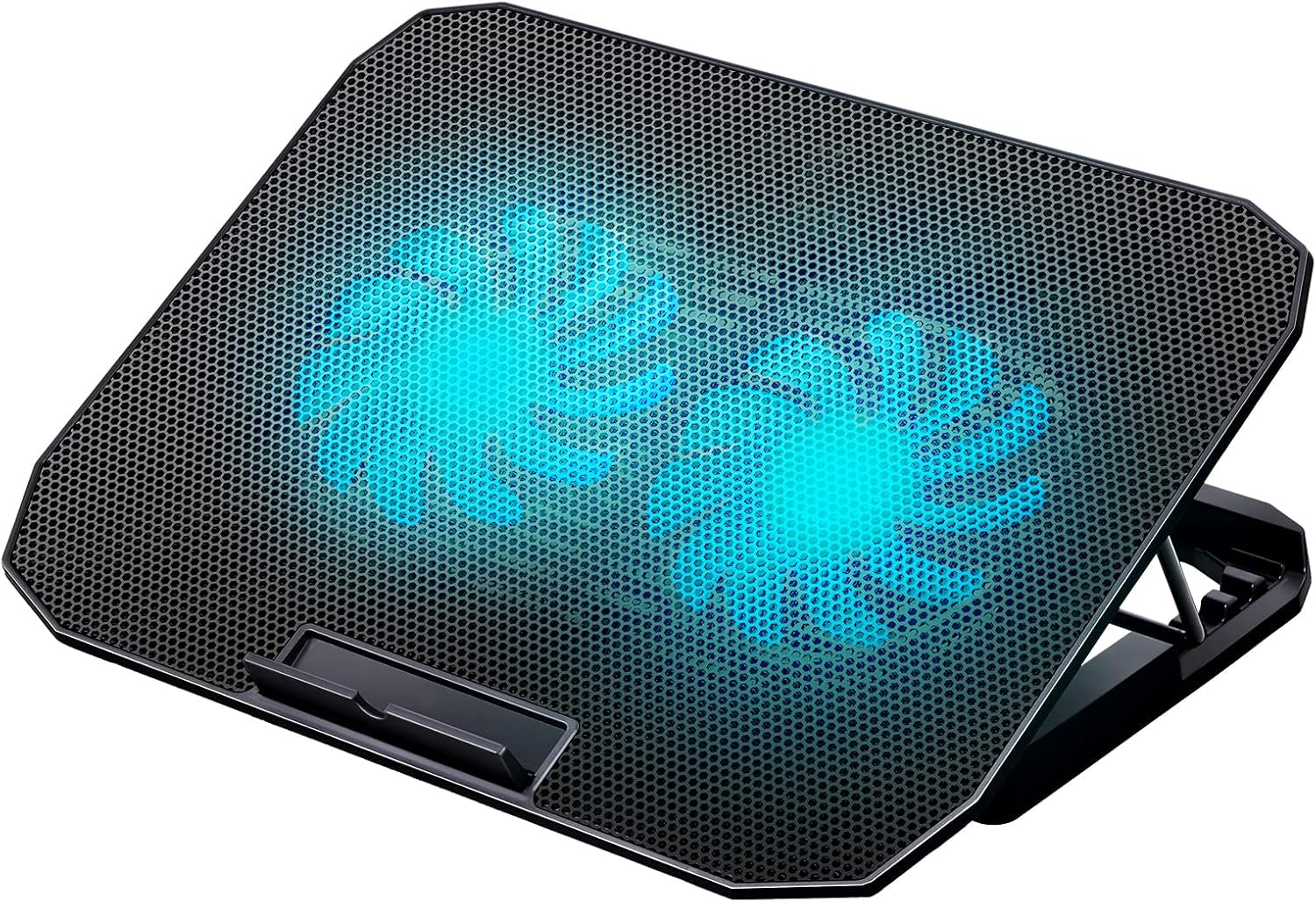 Laptop Cooling Pad for 11-15.8 Inch Laptop Cooler with 2 Quiet Fans and Button C