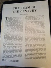 F3-1  Ephemera 1961 article football the team of the century tottenham hotspur