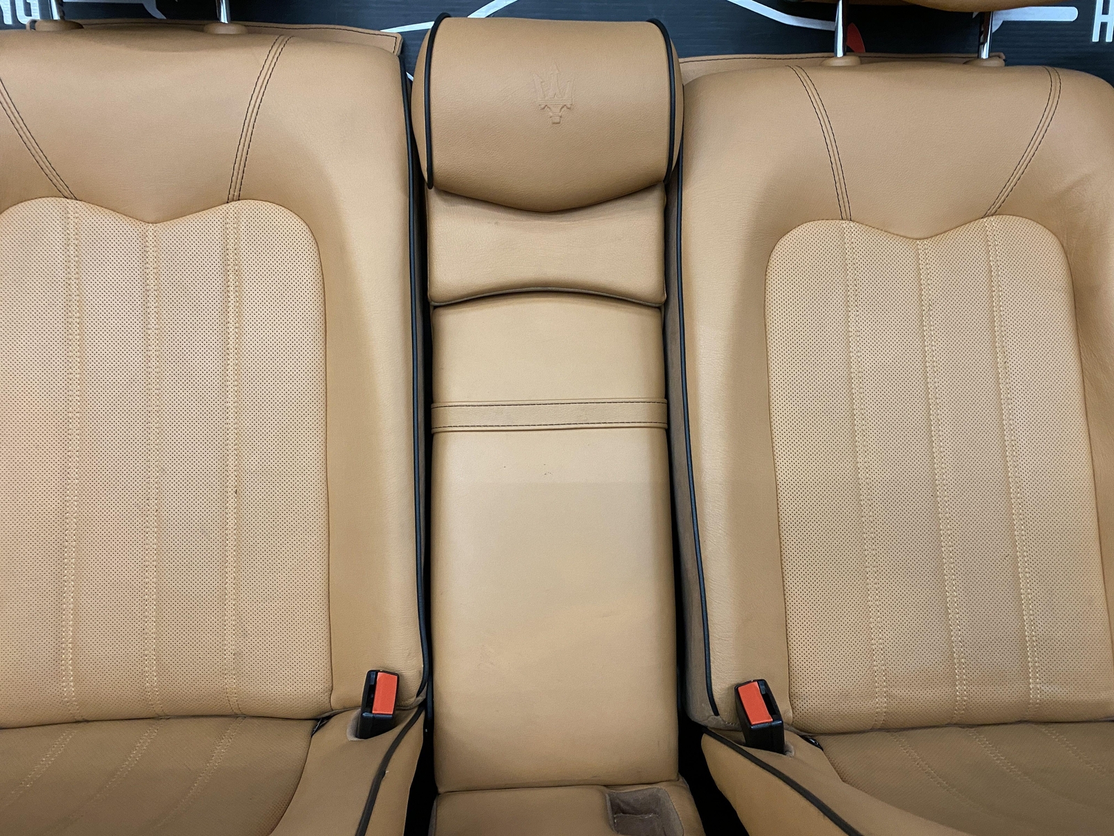 09 MASERATI QUATTROPORT SET OF POWER BUCKET FRONT & REAR SEATS CUOIO LEATHER