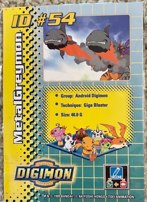 Holo Foil MetalGreymon Digimon DP 480 ID #54 Moderate Play