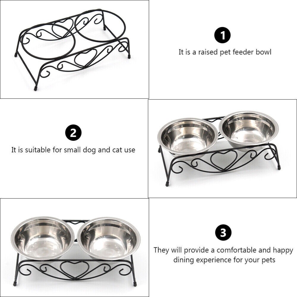 1 Set Raised Dog Bowls Dog Dishes Elevated Cat Food Bowls Dog Drinking