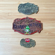 GeoWoodstock 2018 Cincinnati - Lot of 3 Trackable Commemorative Challenge Coins