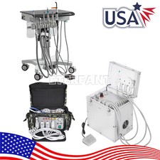 Dental Mobile Delivery Cart Treatment Unit/Air Compressor Suction System 4H US