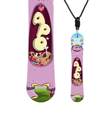 Miniboard APO BCK 11/12 (Base) CLASSIC Snowboard als Halskette - B10