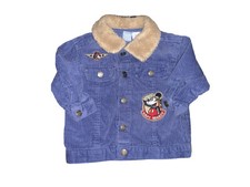Disney Captain Mickey Corduroy Embroided Boys Jacket Size 12 Mos Excellent Rare