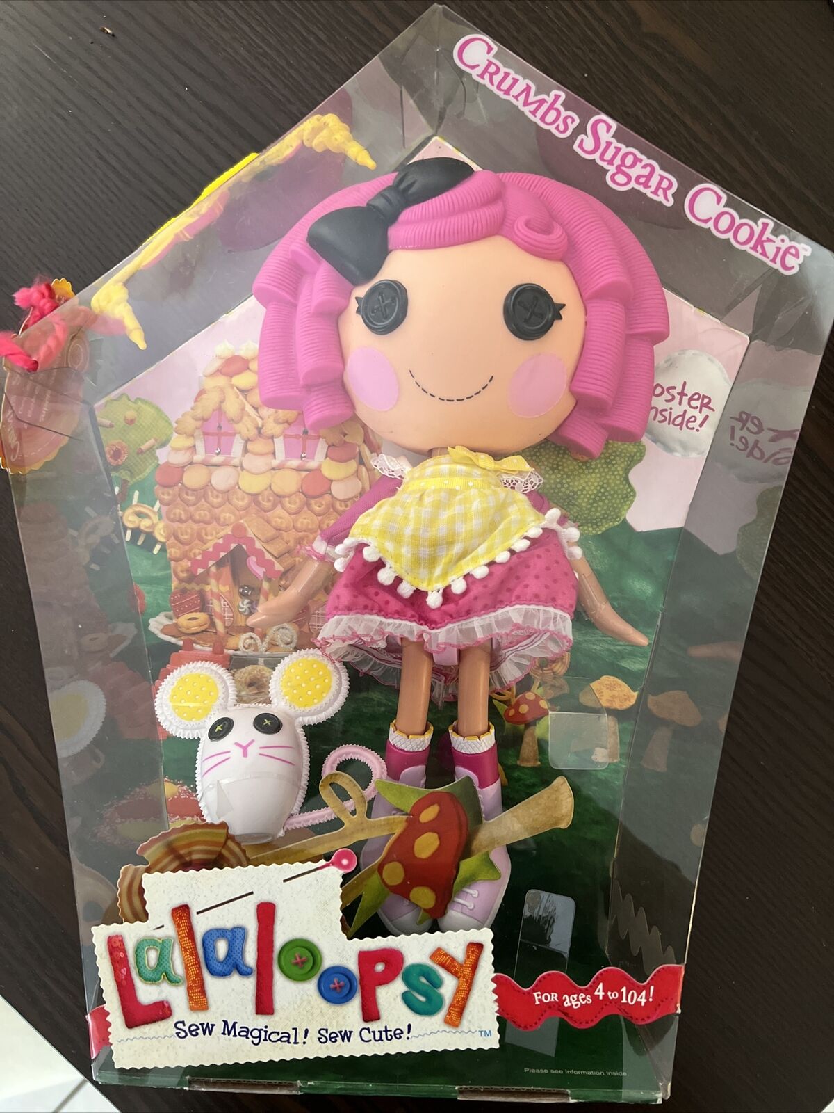 Fantasia Lalaloopsy Crumbs Sugar Cookie Pop Amarela e Rosa Sulamericana