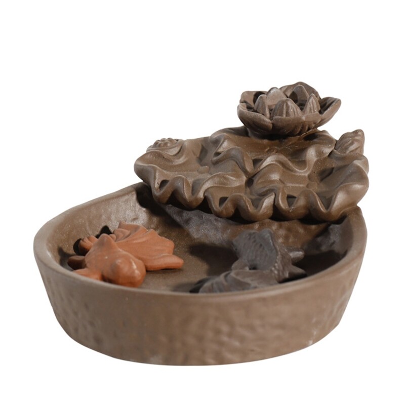 Fish Lotus Backflow Incense for Chinese Censer Holder Buddhist