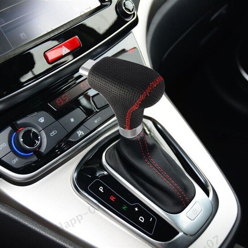 With Button Automatic Transmission Leather Gear Stick Shifter Handle Shift Knob - Afbeelding 2 van 6